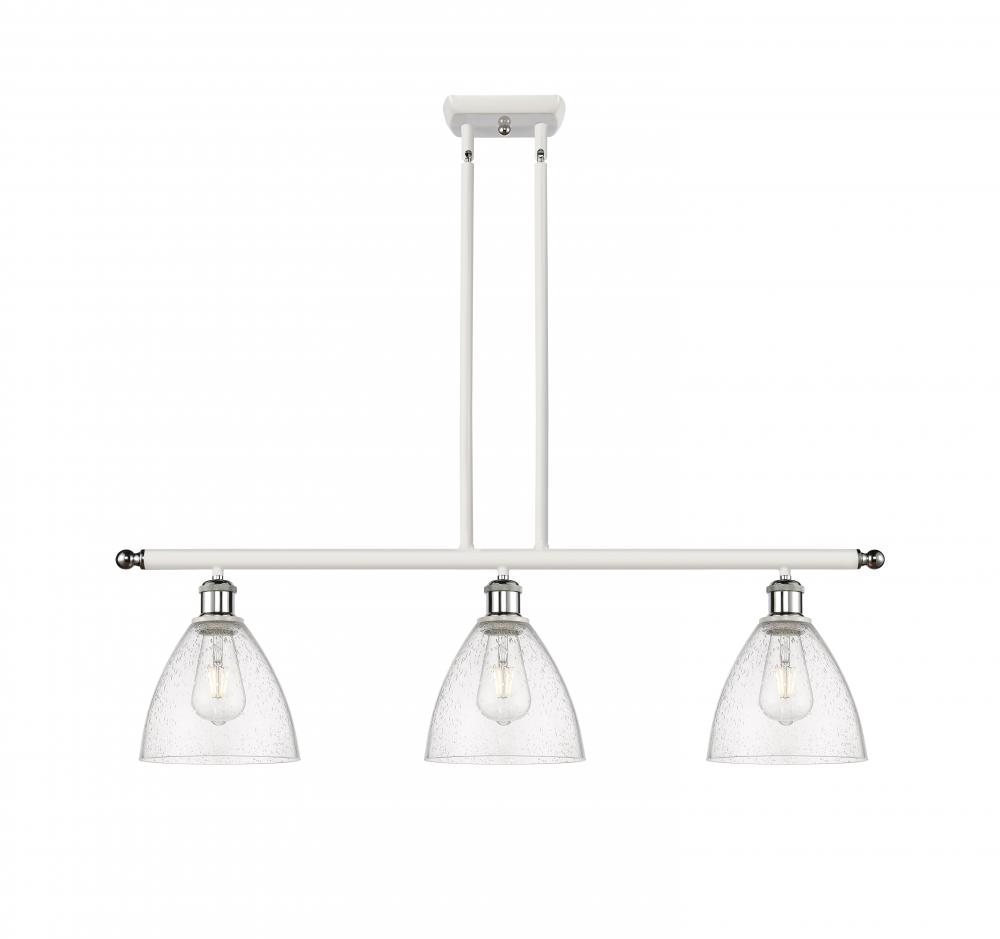 Bristol - 3 Light - 36 inch - White Polished Chrome - Cord hung - Island Light