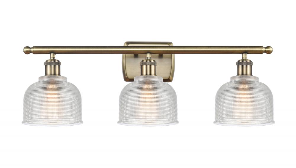 Dayton - 3 Light - 26 inch - Antique Brass - Bath Vanity Light