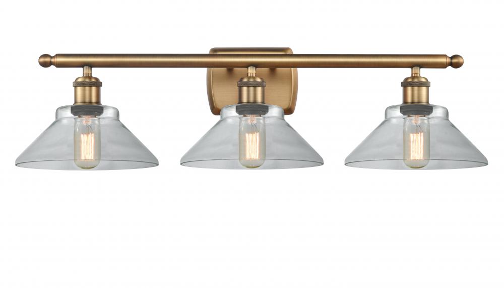 Orwell - 3 Light - 28 inch - Brushed Brass - Bath Vanity Light