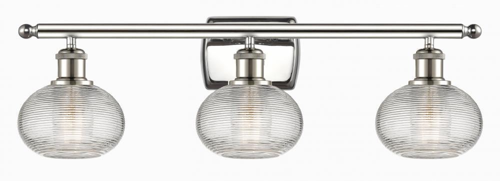 Ithaca - 3 Light - 26 inch - Polished Nickel - Bath Vanity Light