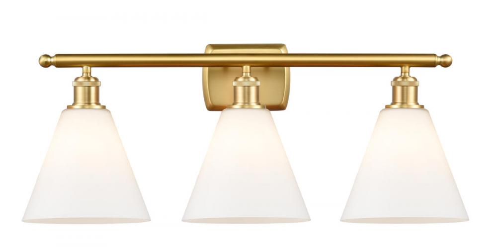 Berkshire - 3 Light - 28 inch - Satin Gold - Bath Vanity Light