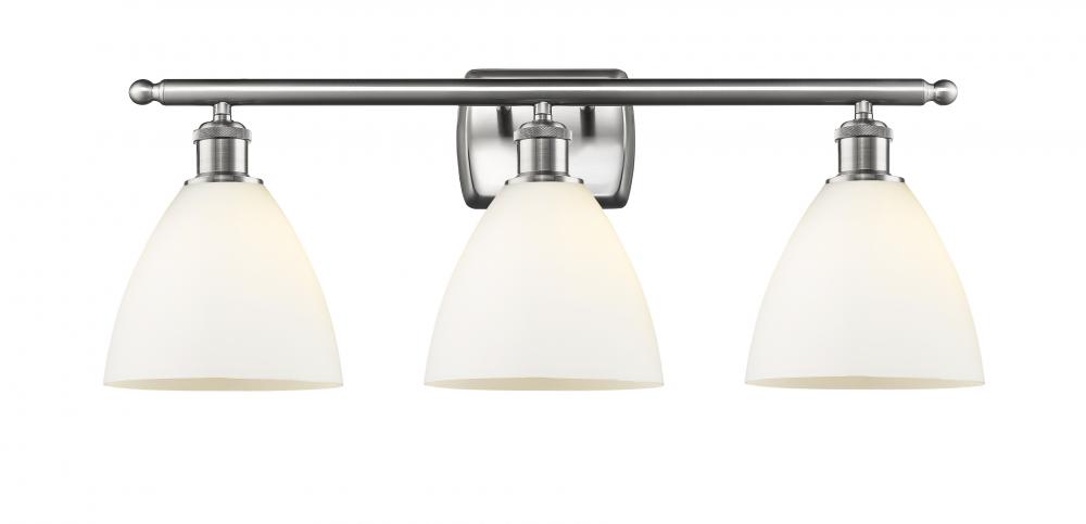 Bristol - 3 Light - 28 inch - Brushed Satin Nickel - Bath Vanity Light