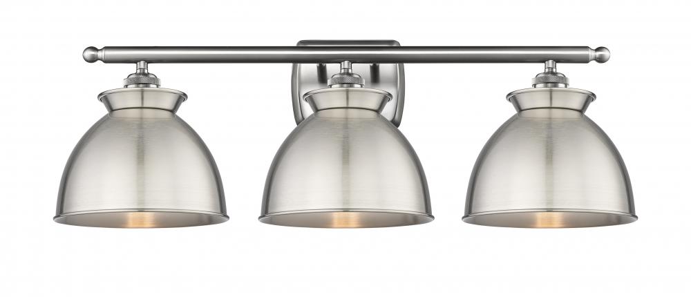 Adirondack - 3 Light - 28 inch - Brushed Satin Nickel - Bath Vanity Light