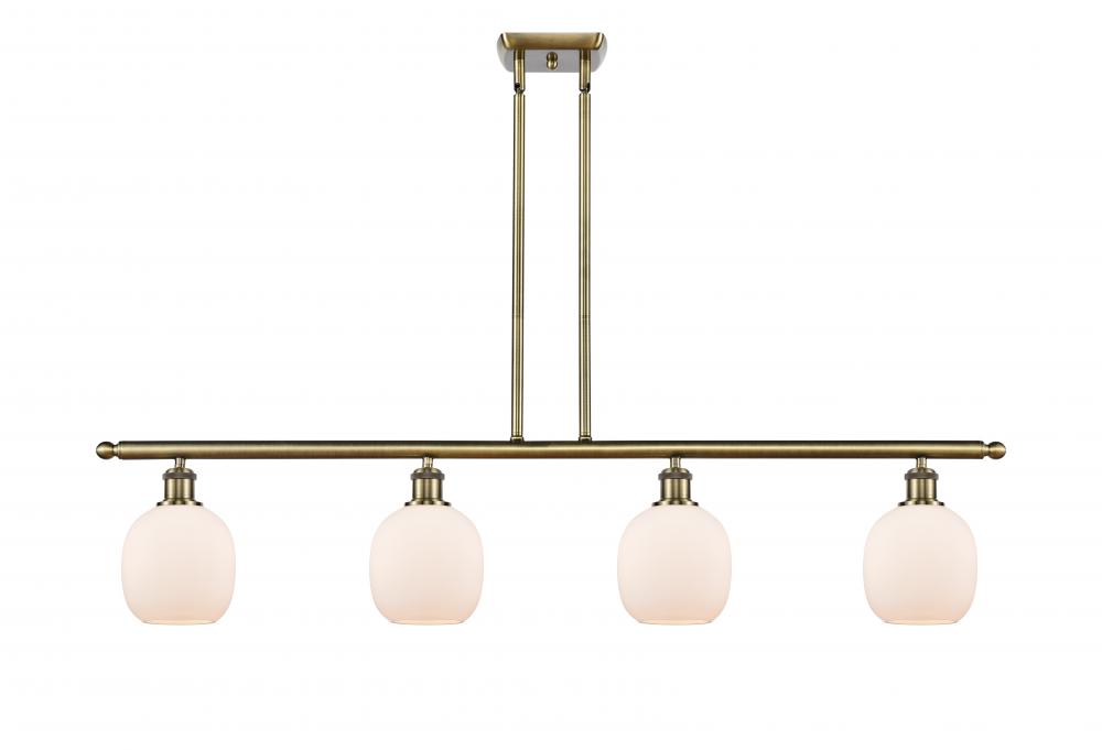 Belfast - 4 Light - 48 inch - Antique Brass - Cord hung - Island Light