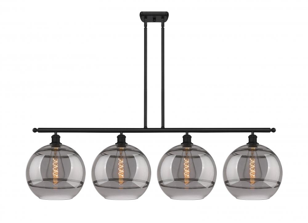 Rochester - 4 Light - 50 inch - Matte Black - Cord hung - Island Light