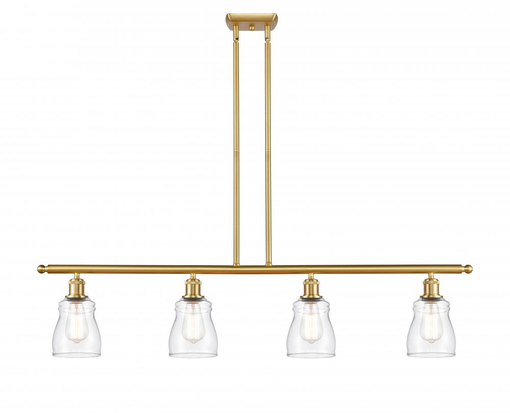 Ellery - 4 Light - 48 inch - Satin Gold - Cord hung - Island Light