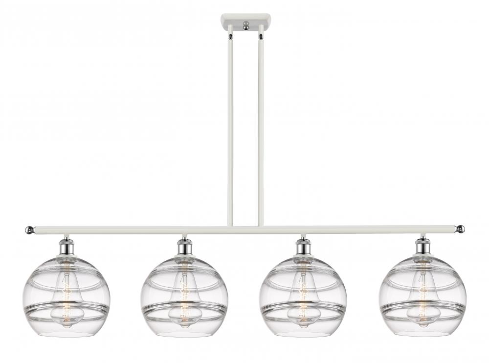 Rochester - 4 Light - 48 inch - White Polished Chrome - Cord hung - Island Light