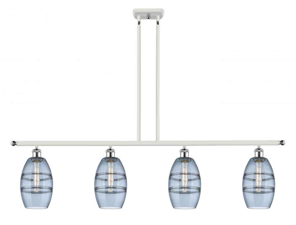 Vaz - 4 Light - 48 inch - White Polished Chrome - Cord hung - Island Light