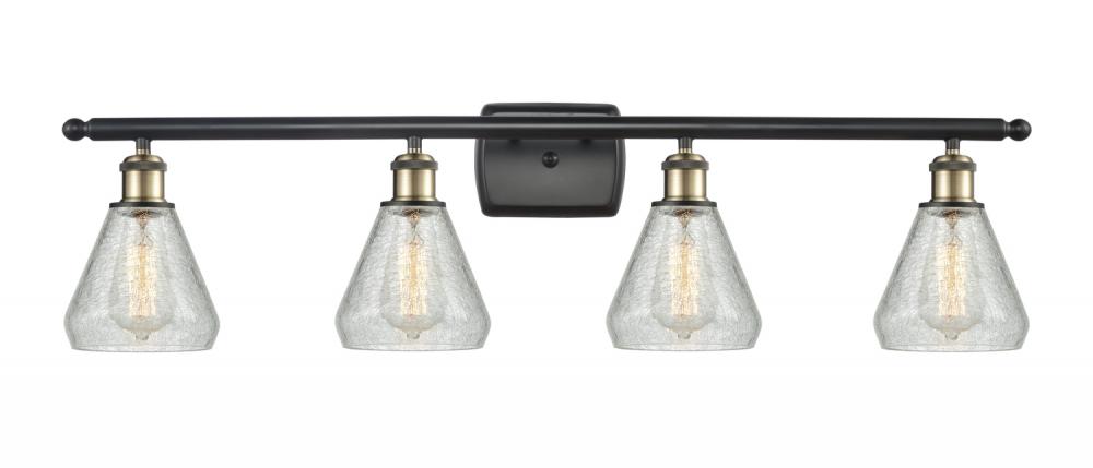 Conesus - 4 Light - 36 inch - Black Antique Brass - Bath Vanity Light