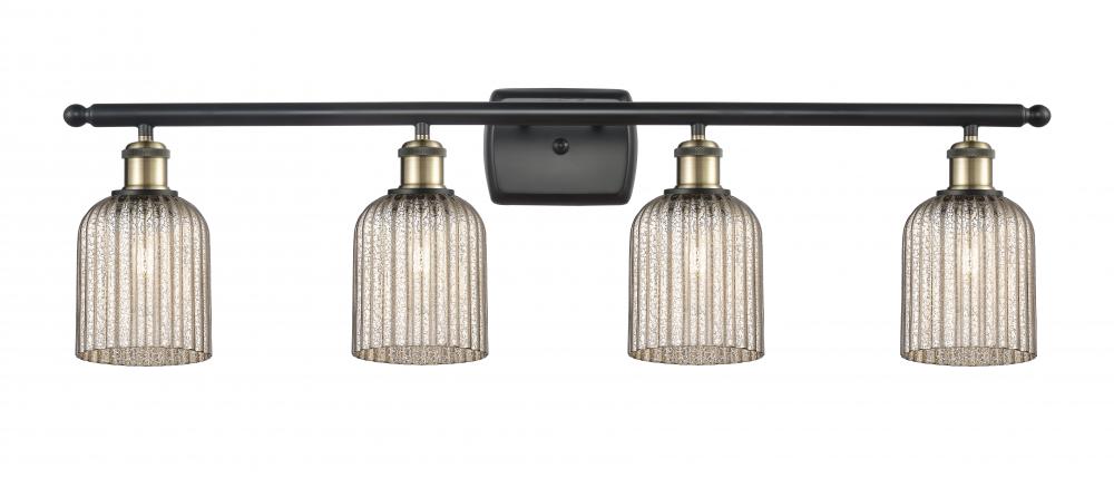 Bridal Veil - 4 Light - 35 inch - Black Antique Brass - Bath Vanity Light