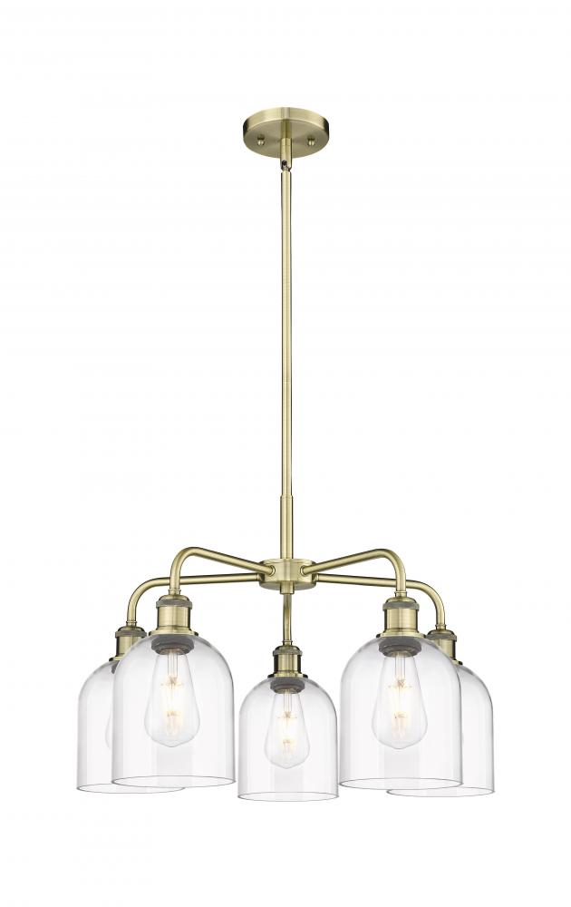 Bella - 5 Light - 24 inch - Antique Brass - Chandelier