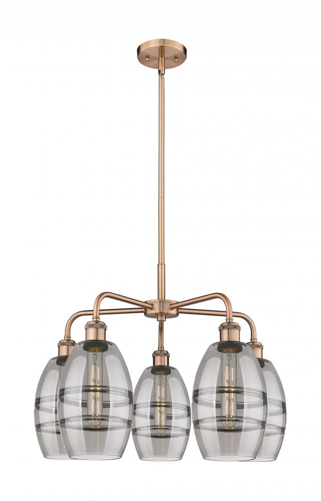 Vaz - 5 Light - 24 inch - Antique Copper - Chandelier