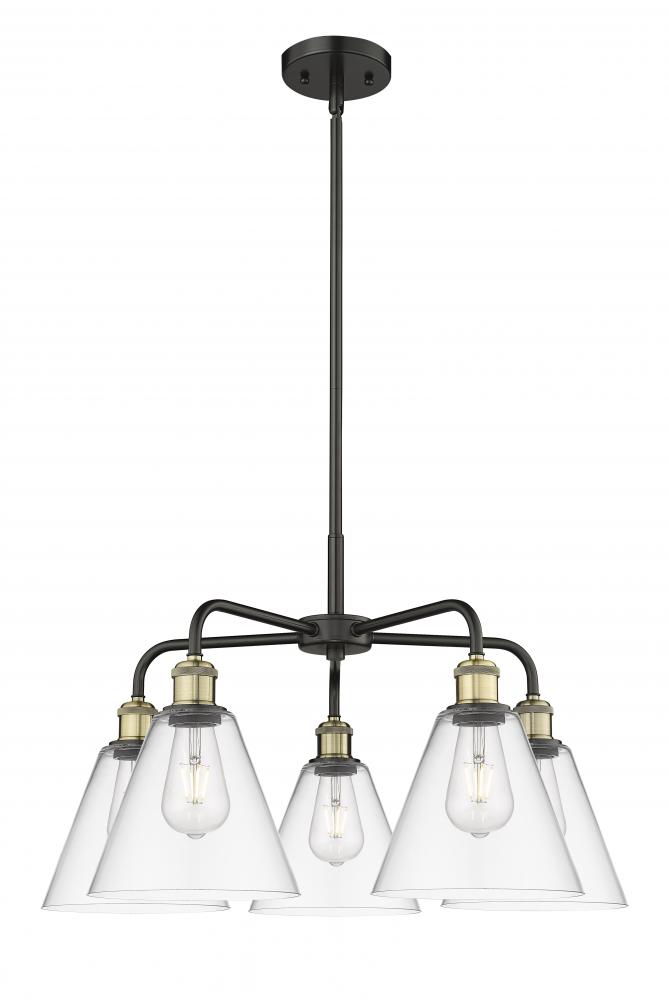 Berkshire - 5 Light - 26 inch - Black Antique Brass - Chandelier