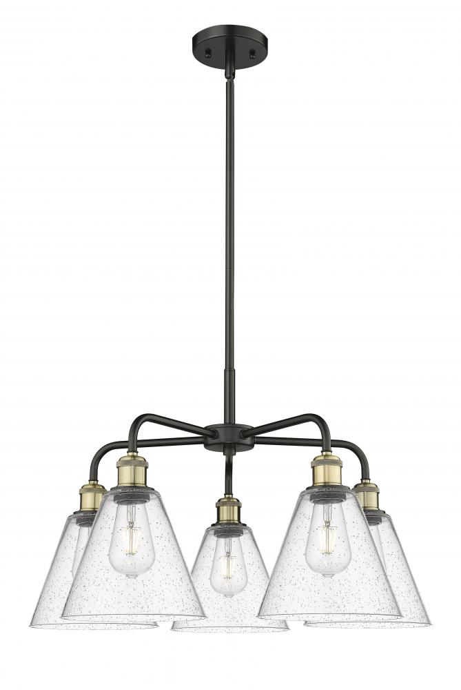 Berkshire - 5 Light - 26 inch - Black Antique Brass - Chandelier