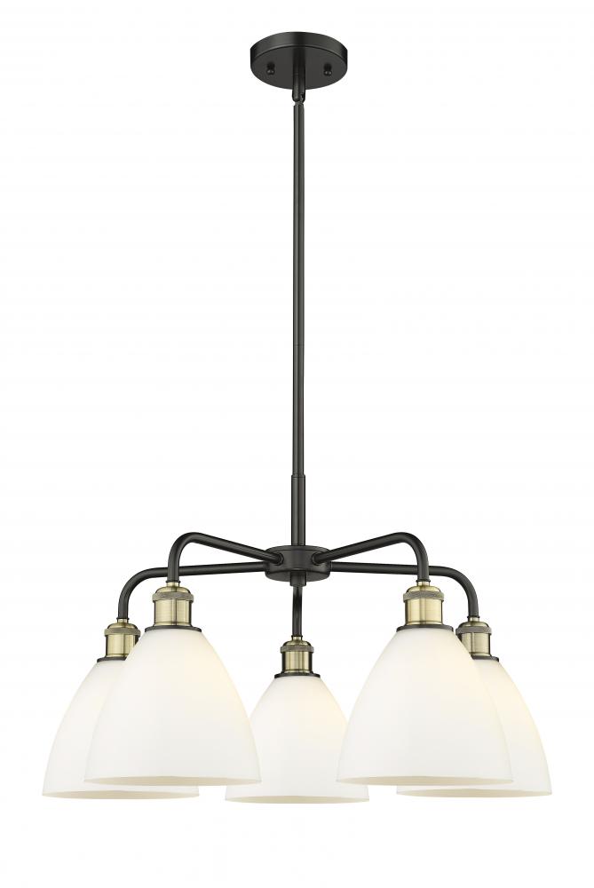 Bristol - 5 Light - 26 inch - Black Antique Brass - Chandelier