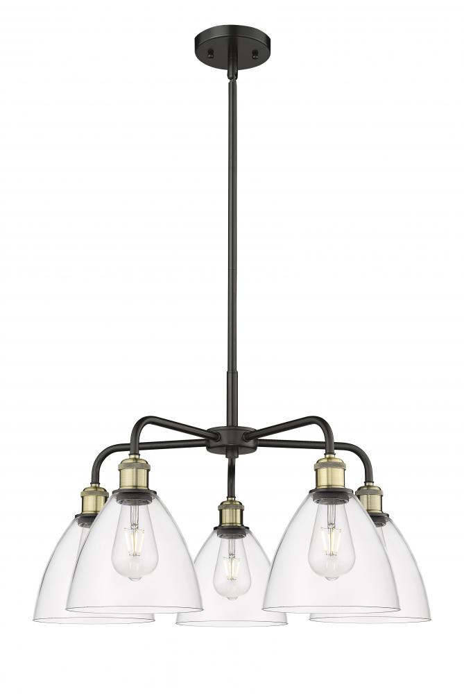 Bristol - 5 Light - 26 inch - Black Antique Brass - Chandelier