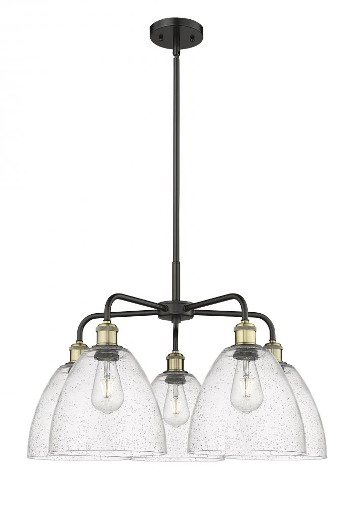 Bristol - 5 Light - 27 inch - Black Antique Brass - Chandelier