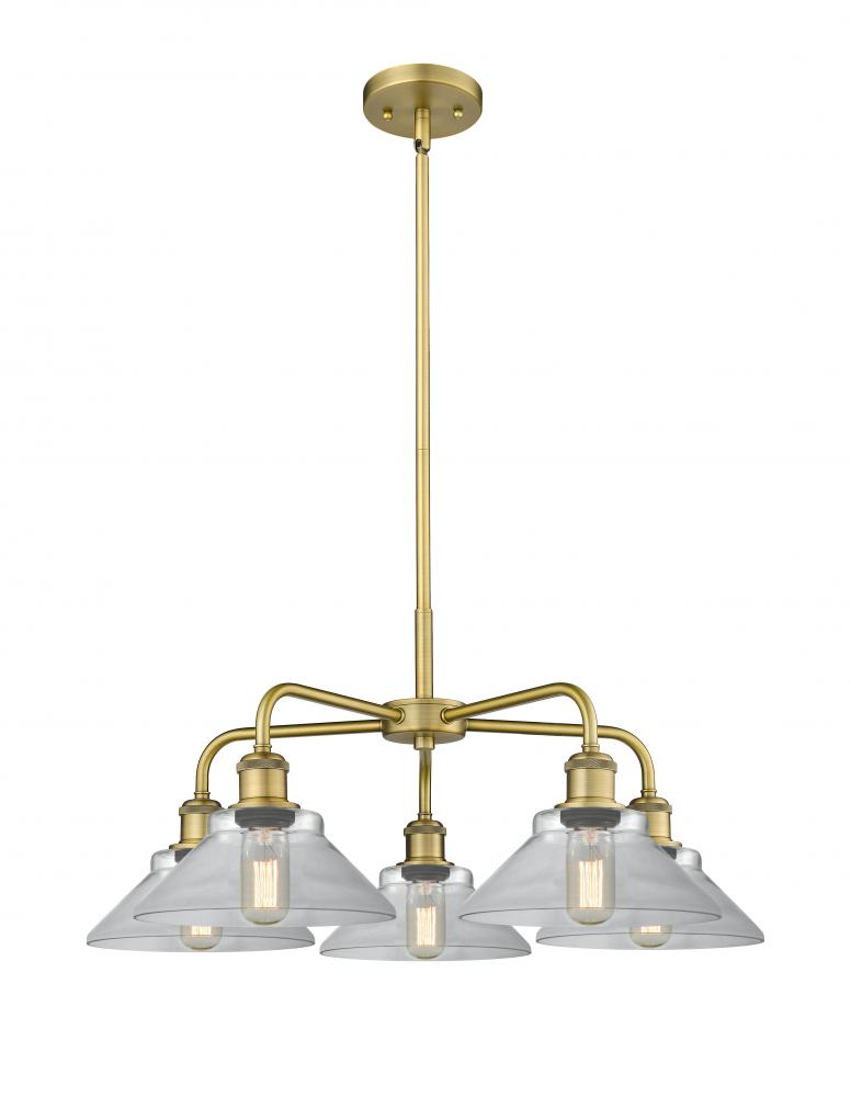 Orwell - 5 Light - 26 inch - Brushed Brass - Chandelier