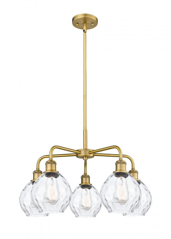 Waverly - 5 Light - 24 inch - Brushed Brass - Chandelier