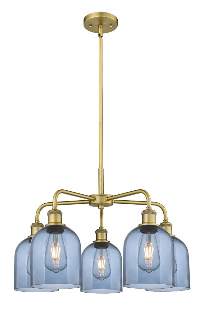 Bella - 5 Light - 24 inch - Brushed Brass - Chandelier