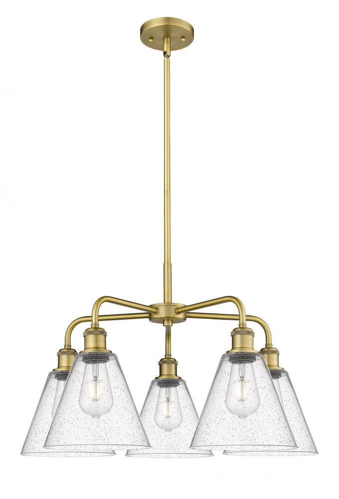 Berkshire - 5 Light - 26 inch - Brushed Brass - Chandelier