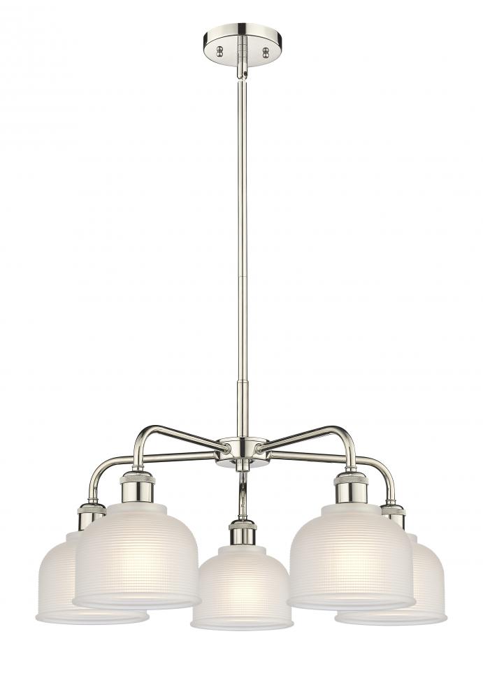 Dayton - 5 Light - 24 inch - Polished Nickel - Chandelier