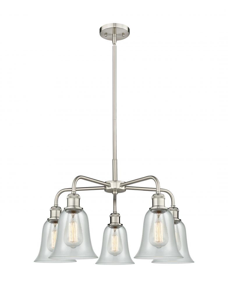 Hanover - 5 Light - 24 inch - Satin Nickel - Chandelier