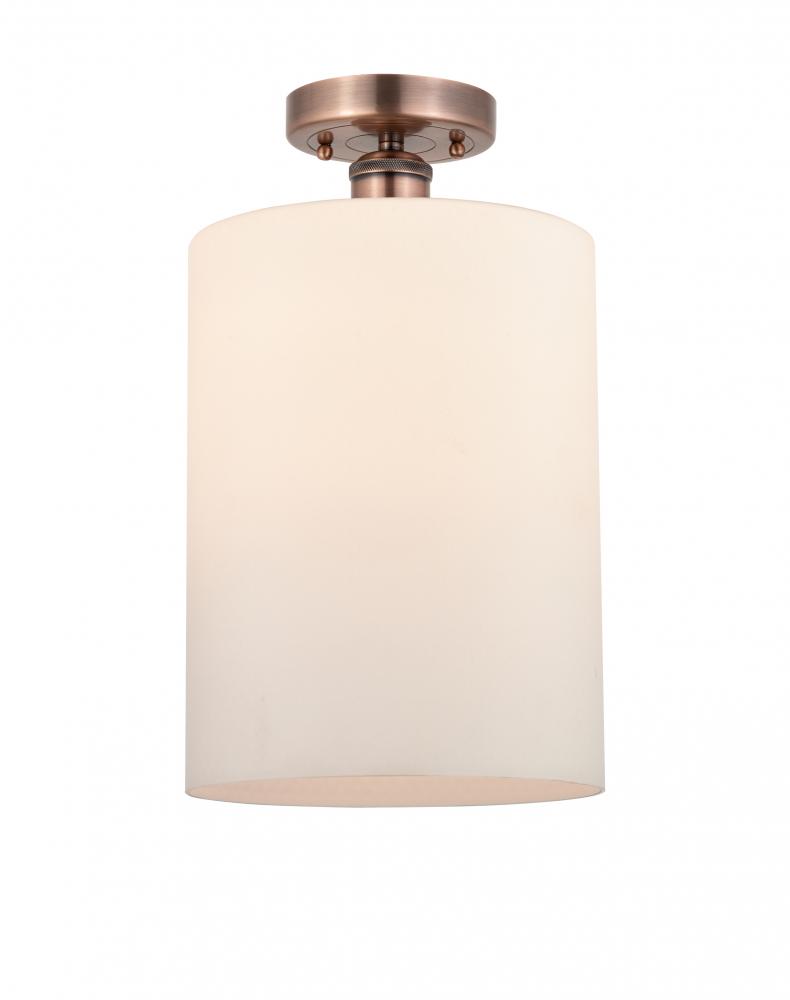 Cobbleskill - 1 Light - 9 inch - Antique Copper - Semi-Flush Mount