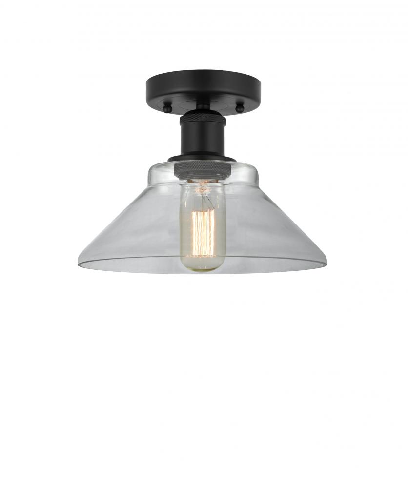 Orwell - 1 Light - 8 inch - Matte Black - Semi-Flush Mount