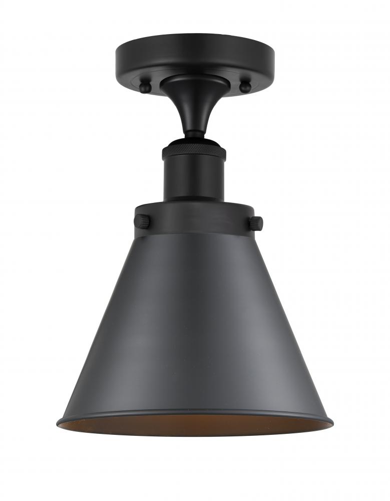 Appalachian - 1 Light - 8 inch - Matte Black - Semi-Flush Mount