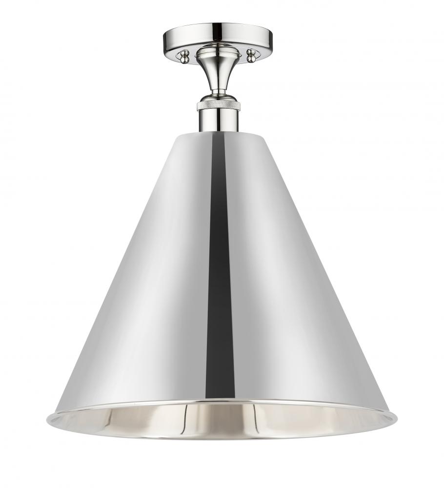 Berkshire - 1 Light - 16 inch - Polished Chrome - Semi-Flush Mount