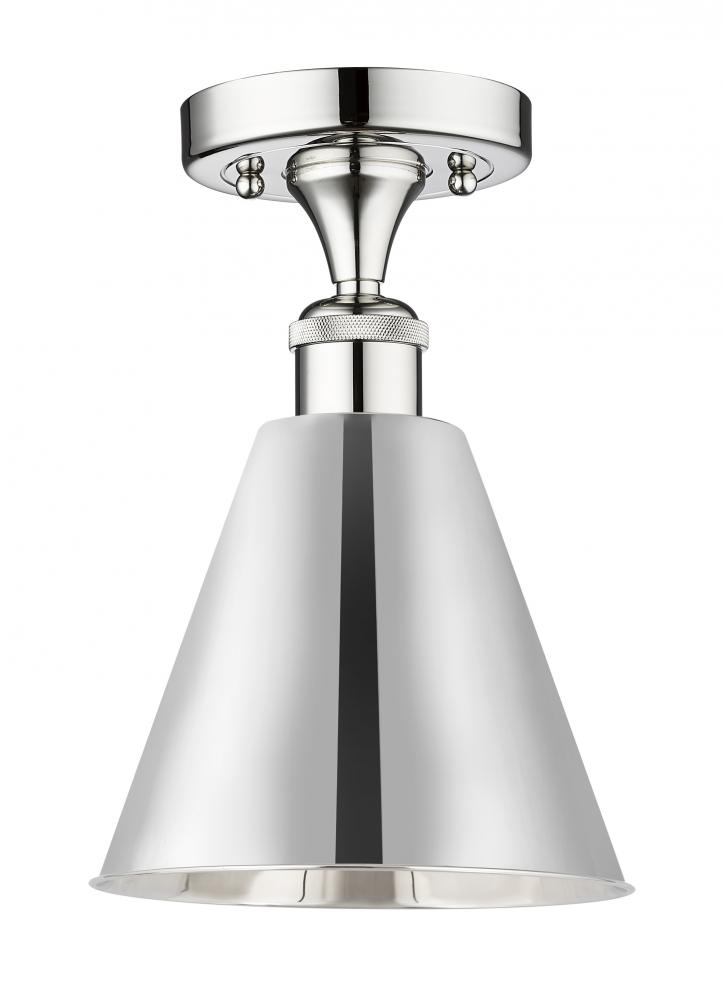 Berkshire - 1 Light - 8 inch - Polished Chrome - Semi-Flush Mount