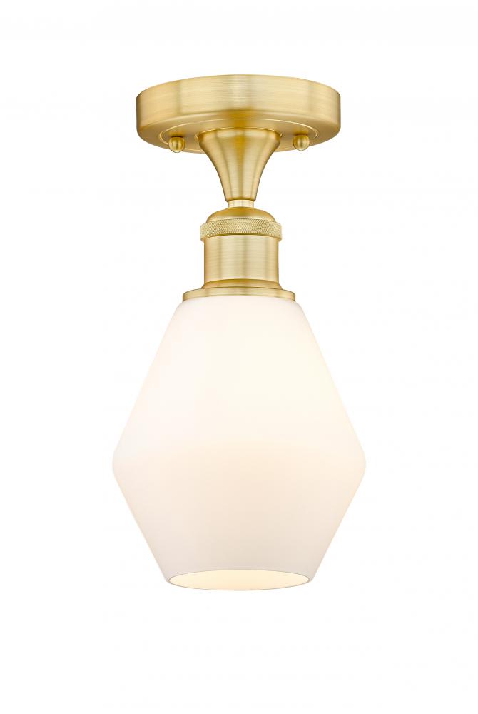 Cindyrella - 1 Light - 6 inch - Satin Gold - Semi-Flush Mount