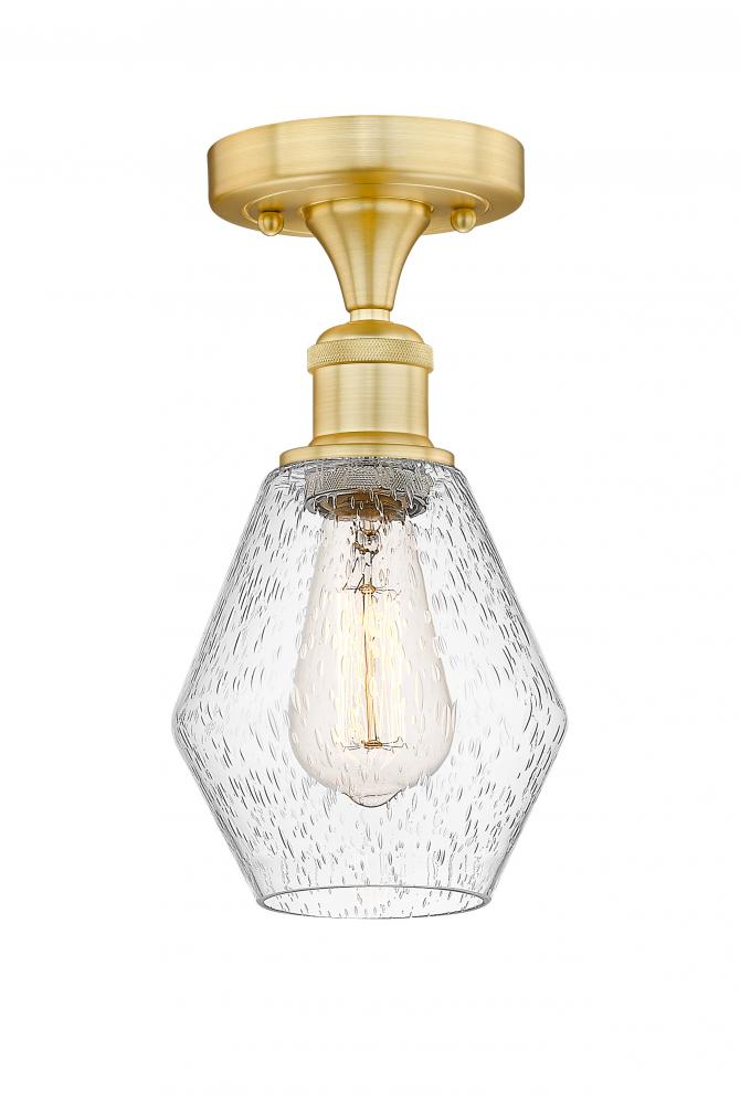 Cindyrella - 1 Light - 6 inch - Satin Gold - Semi-Flush Mount