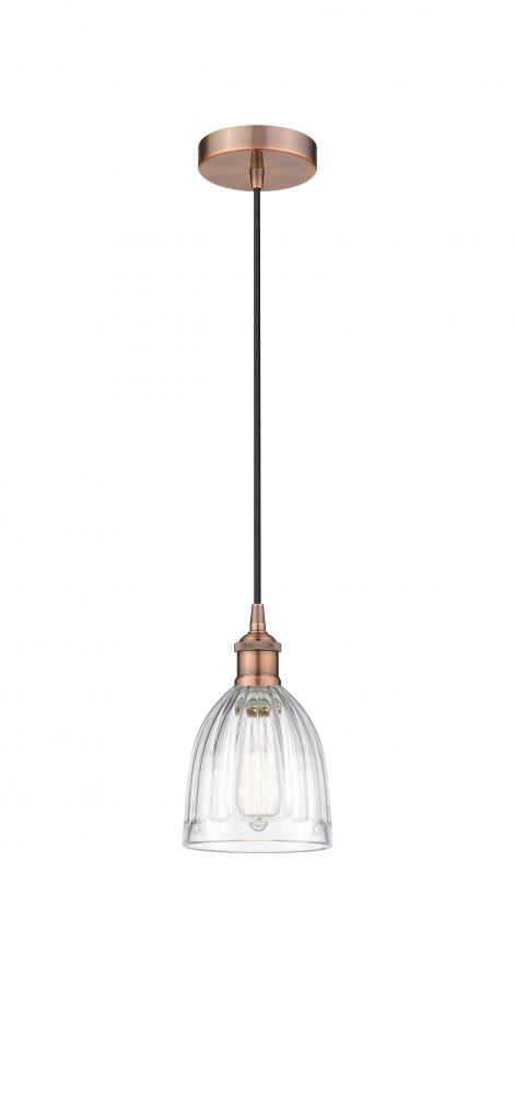 Brookfield - 1 Light - 6 inch - Antique Copper - Cord hung - Mini Pendant