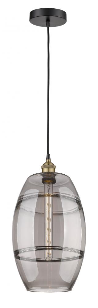 Vaz - 1 Light - 10 inch - Black Antique Brass - Cord hung - Mini Pendant