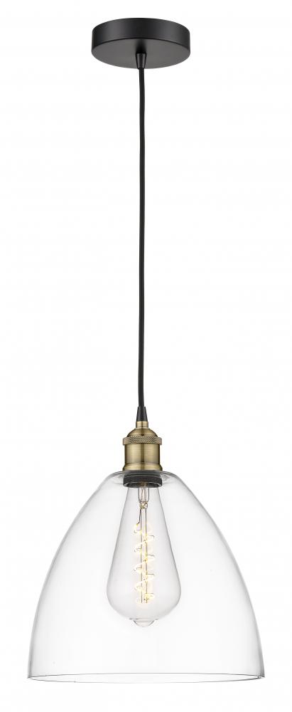 Bristol - 1 Light - 12 inch - Black Antique Brass - Cord hung - Mini Pendant