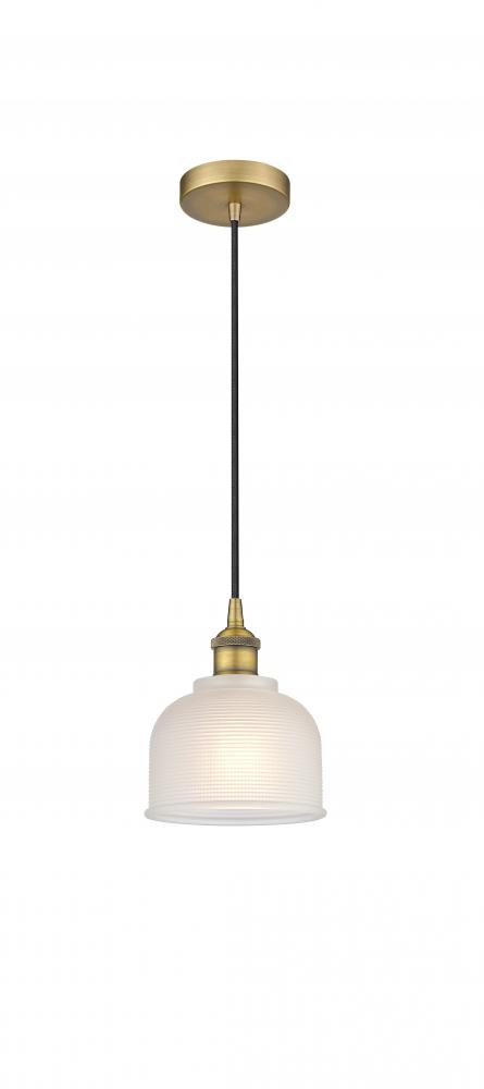 Dayton - 1 Light - 6 inch - Brushed Brass - Cord hung - Mini Pendant