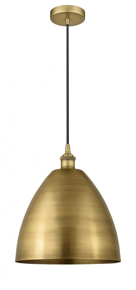 Bristol - 1 Light - 12 inch - Brushed Brass - Cord hung - Mini Pendant