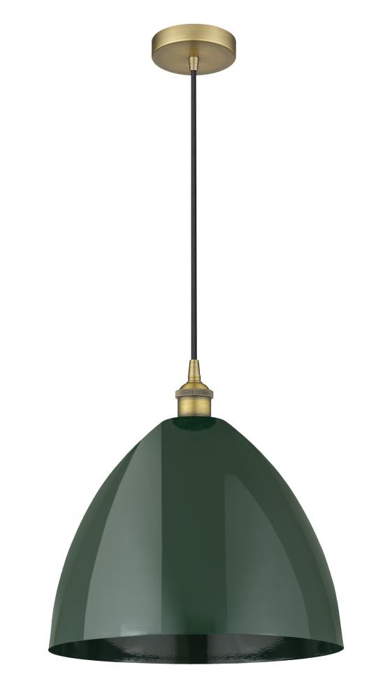 Plymouth - 1 Light - 16 inch - Brushed Brass - Cord hung - Mini Pendant