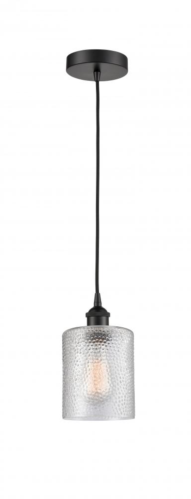 Cobbleskill - 1 Light - 5 inch - Matte Black - Cord hung - Mini Pendant