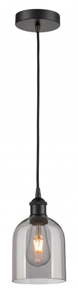 Bella - 1 Light - 6 inch - Matte Black - Cord hung - Mini Pendant