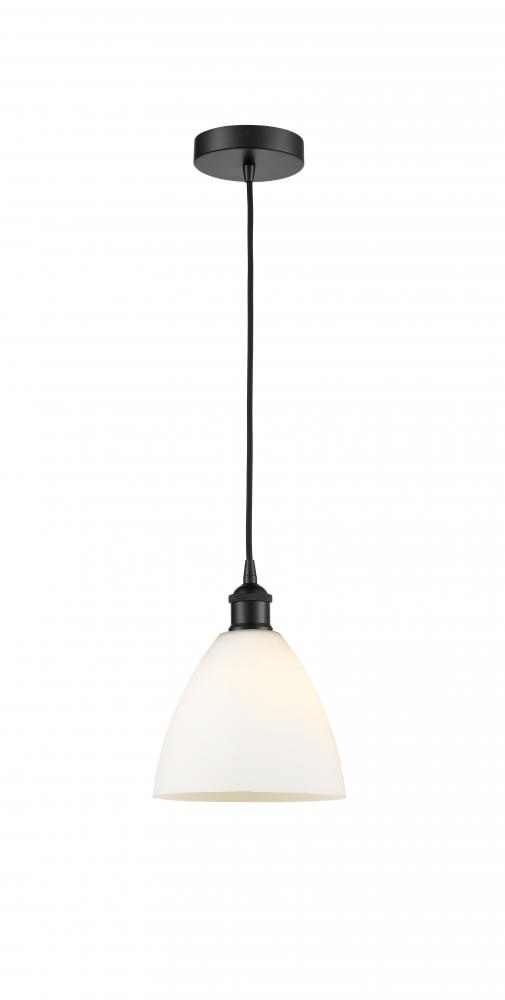 Bristol - 1 Light - 8 inch - Matte Black - Cord hung - Mini Pendant