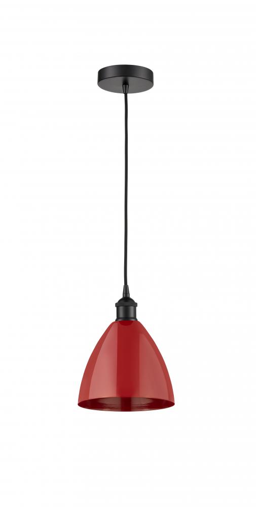 Plymouth - 1 Light - 8 inch - Matte Black - Cord hung - Mini Pendant