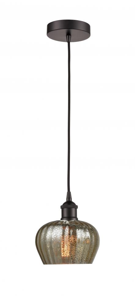 Fenton - 1 Light - 7 inch - Oil Rubbed Bronze - Cord hung - Mini Pendant