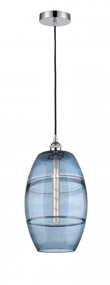 Vaz - 1 Light - 10 inch - Polished Chrome - Cord hung - Mini Pendant