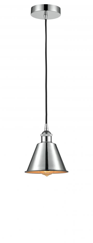 Smithfield - 1 Light - 7 inch - Polished Chrome - Cord hung - Mini Pendant