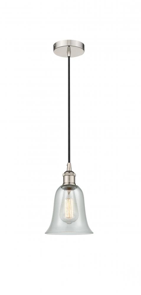 Hanover - 1 Light - 6 inch - Polished Nickel - Cord hung - Mini Pendant