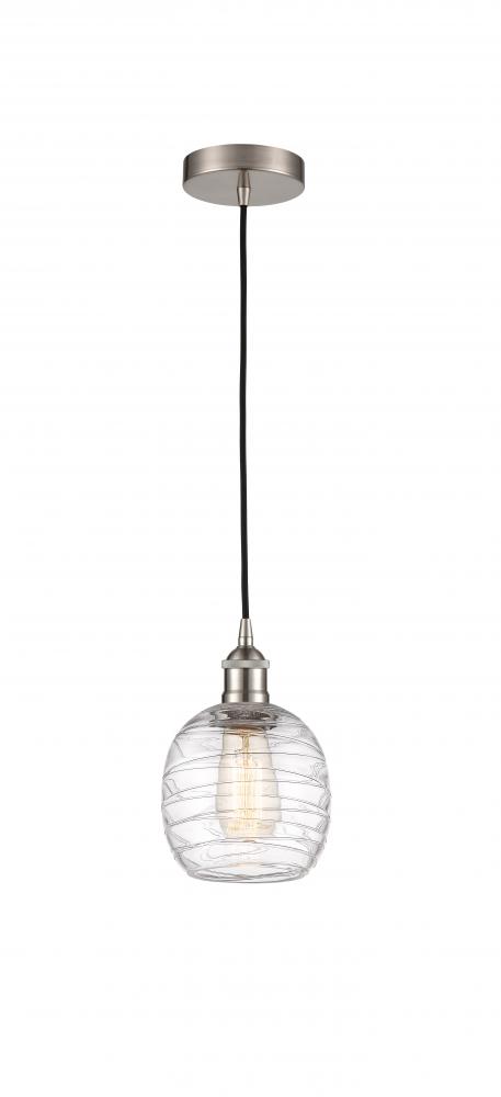 Belfast - 1 Light - 6 inch - Brushed Satin Nickel - Cord hung - Mini Pendant