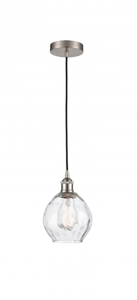 Waverly - 1 Light - 6 inch - Brushed Satin Nickel - Cord hung - Mini Pendant